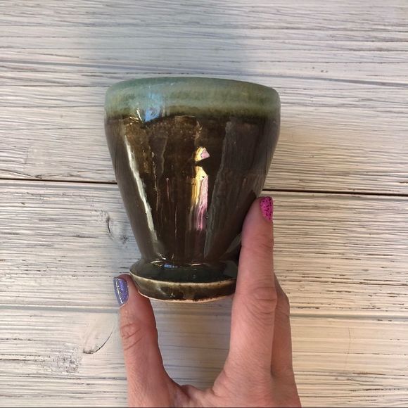 Vintage Handmade Ceramic Pottery Small Vase Cup - Picture 5 of 5
